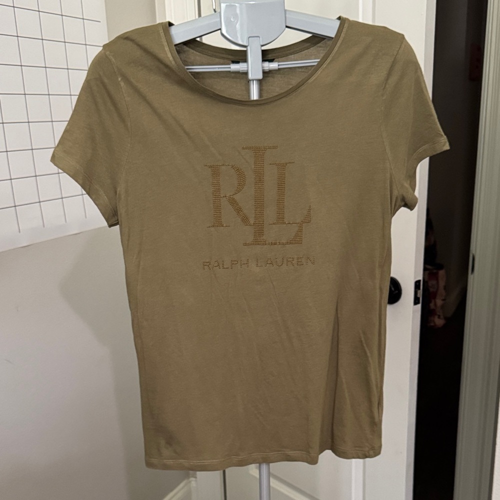 Lauren Ralph Lauren Khaki Short Sleeve Tee